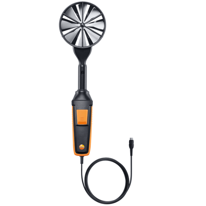 TESTO High-Precision Vane Probe (Ø 100 mm, digital) - Including Temperature Sensor, Wired