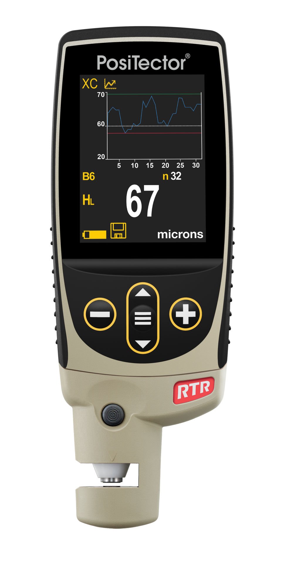 DeFelsko Electronic Surface Profile Gage for Blasted Steel and Textured Coatings | Positest RTR H
