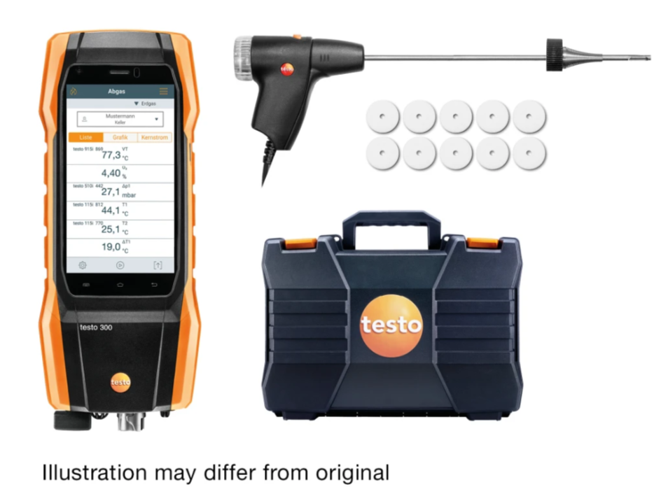TESTO NEXT LEVEL Longlife INDUSTRY Set 4 - Flue gas analyzer (O2, CO H2-compensated up to 30,000 ppm, NO) | TESTO 300