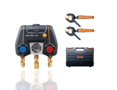 TESTO App-Controlled Digital Manifold with Wireless Clamp Temperature Probes (NTC) | 550i Smart Kit