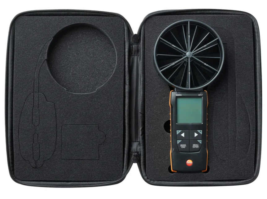 TESTO Vane Anemometer with Measuring Funnels and Flow Straightener ...