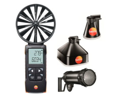 TESTO Vane Anemometer with Measuring Funnels and Flow Straightener | 417 Kit 2